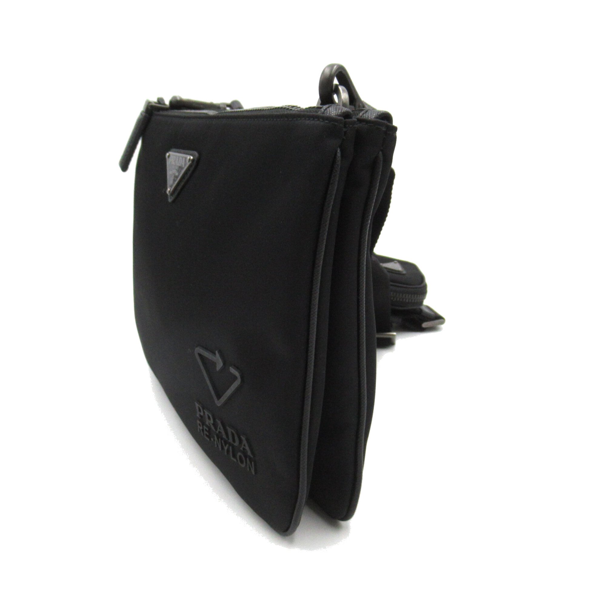 PRADA Shoulder Bag Black Nylon 2VH120