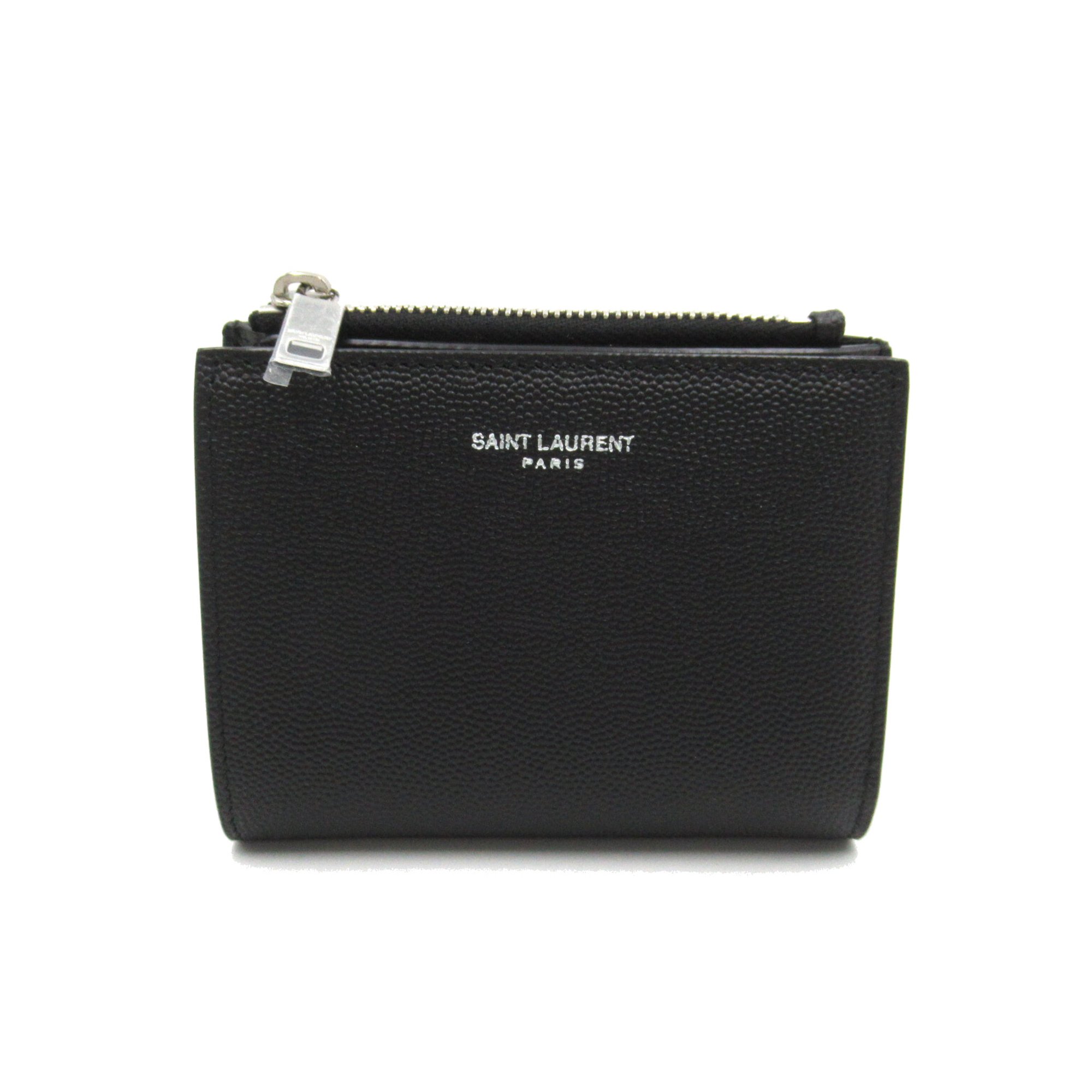 SAINT LAURENT Two fold wallet Black leather 575789BTY0N1000