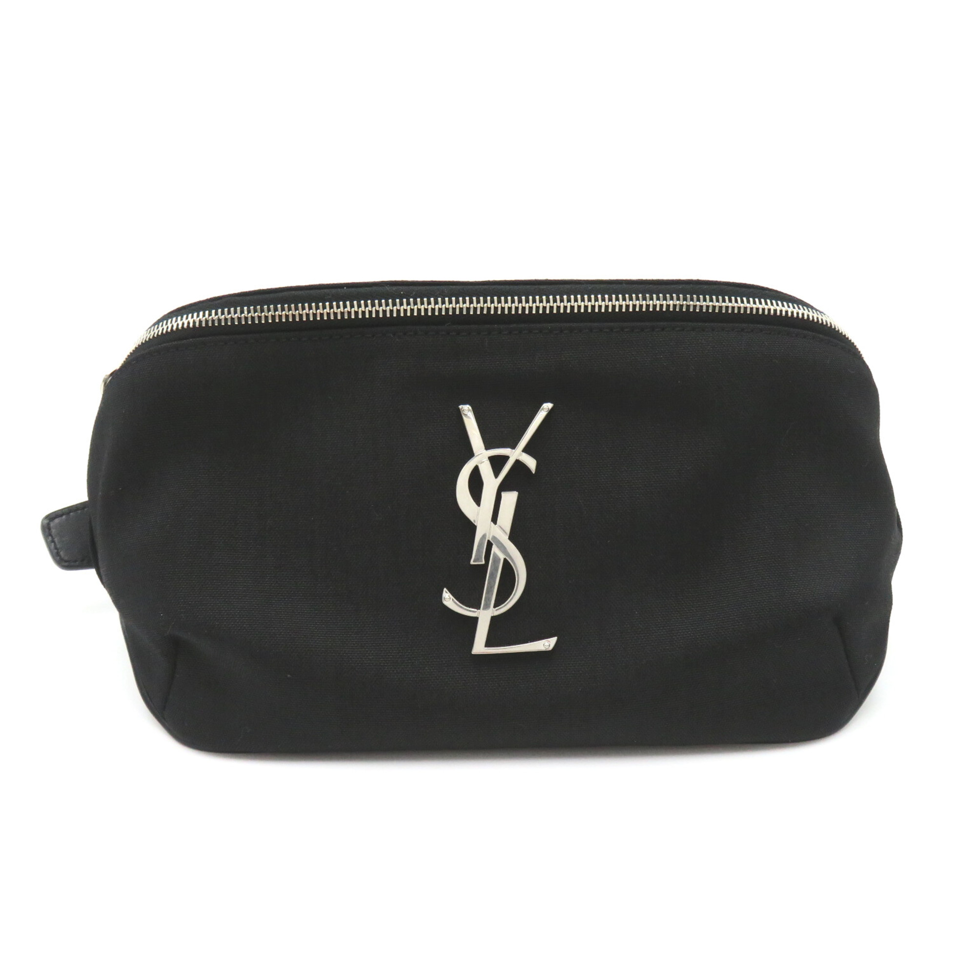 SAINT LAURENT Classic Monogram Belt Bag Waist Bag Black NERO canvas leather 590076GIV6E1000