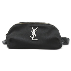 SAINT LAURENT Classic Monogram Belt Bag Waist Bag Black NERO canvas leather 590076GIV6E1000