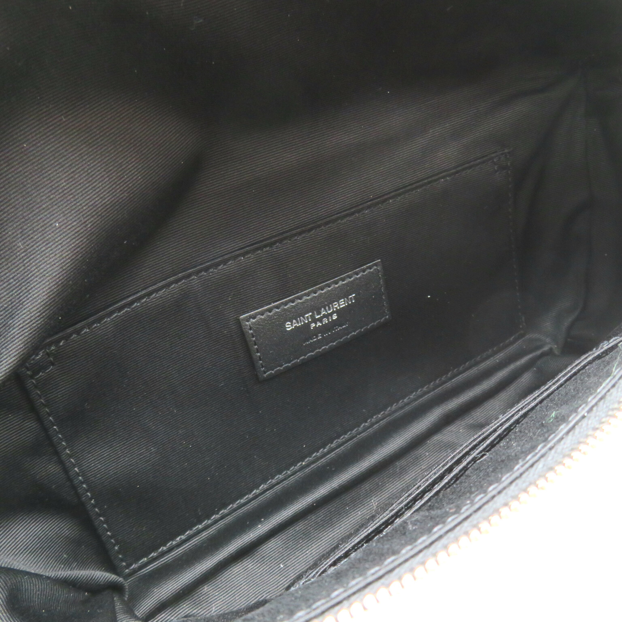 SAINT LAURENT Classic Monogram Belt Bag Waist Bag Black NERO canvas leather 590076GIV6E1000