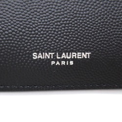 SAINT LAURENT Card Case with coin purse Black Embossed leather 609362BTY0N1000