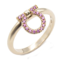 Salvatore Ferragamo Gancini pink sapphire Ring Pink K18PG(Rose Gold) Pink sapphire Pink