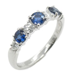SEIKO Sapphire diamond Ring Blue Clear Pt900Platinum sapphire Blue Clear