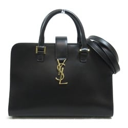 SAINT LAURENT Baby Kabas Shoulder Bag Black leather