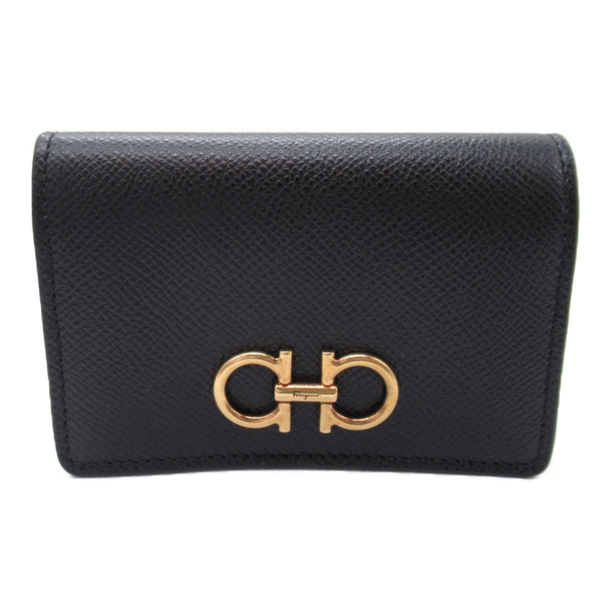 Salvatore Ferragamo Card Case Black leather 2.20372E+11