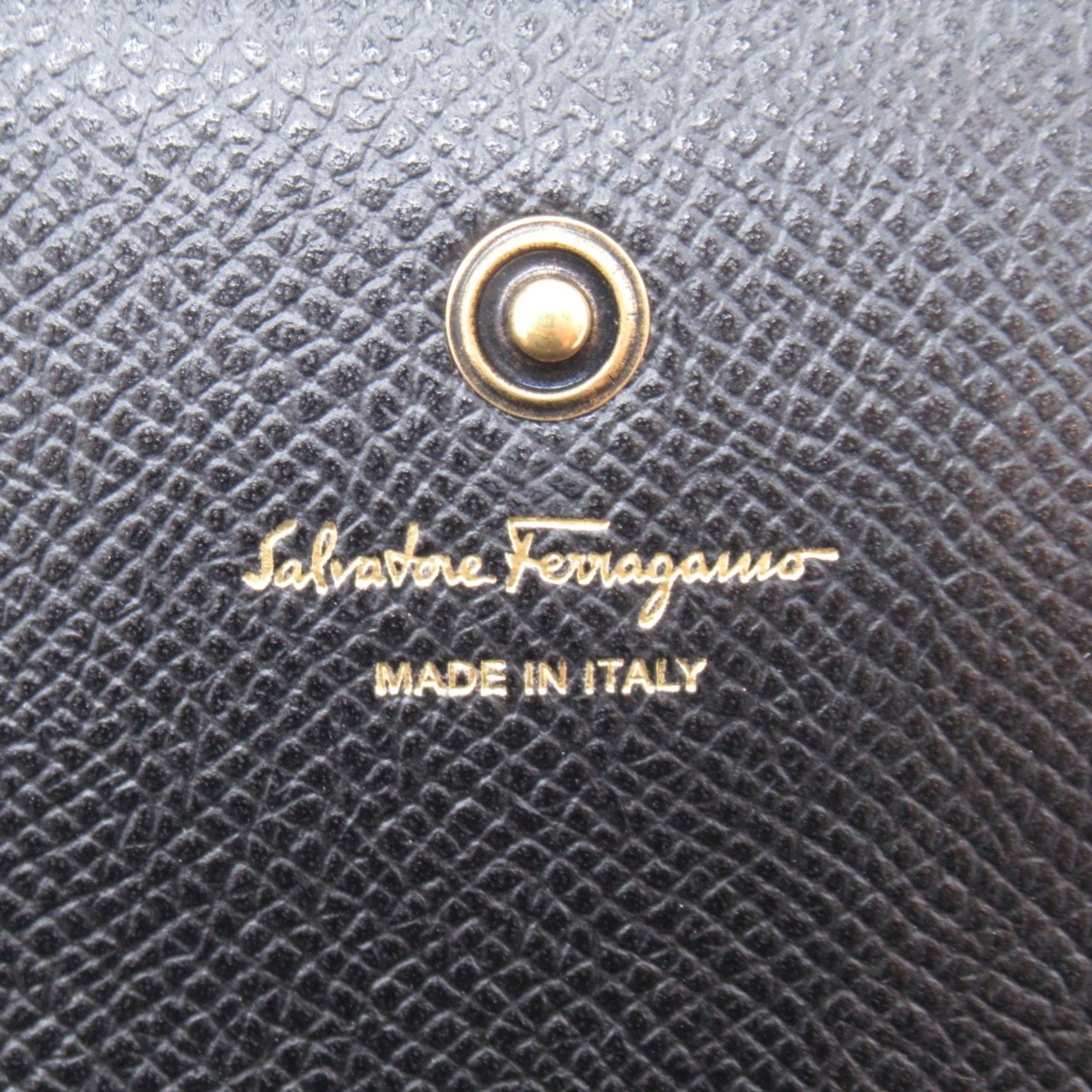 Salvatore Ferragamo Card Case Black leather 2.20372E+11