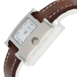 Hermes HH1.110 H Watch Stainless Steel Leather Ladies HERMES