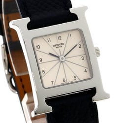 Hermes HH1.210 H Watch Stainless Steel Leather Ladies HERMES