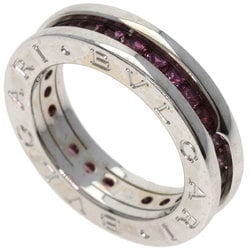 BVLGARI B-zero1 B-zero One Band XS Garnet #47 Ring, K18 White Gold, Women's