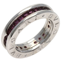 BVLGARI B-zero1 B-zero One Band XS Garnet #47 Ring, K18 White Gold, Women's