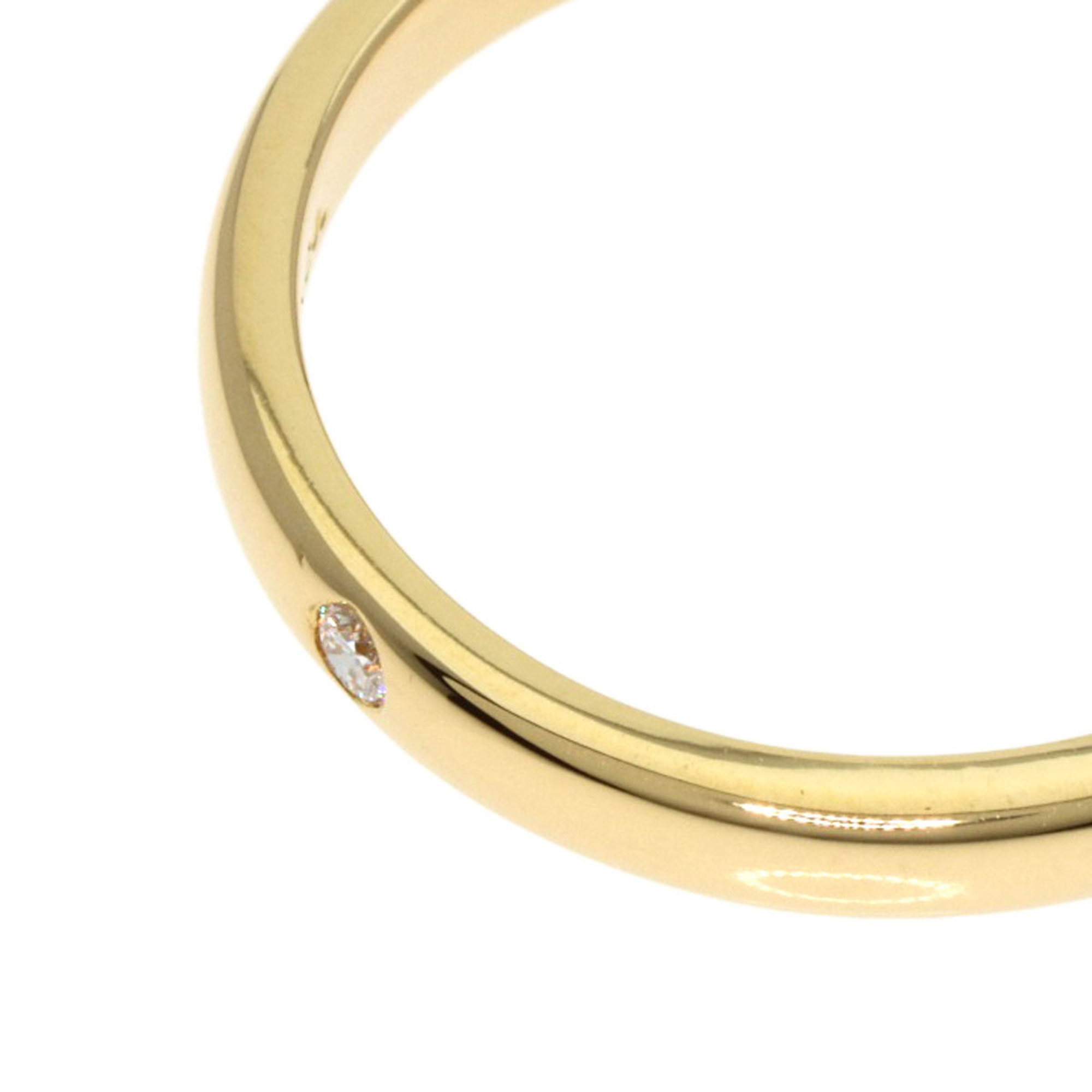 Tiffany Stacking Band 1P Diamond Ring, 18K Yellow Gold, Women's, TIFFANY&Co.