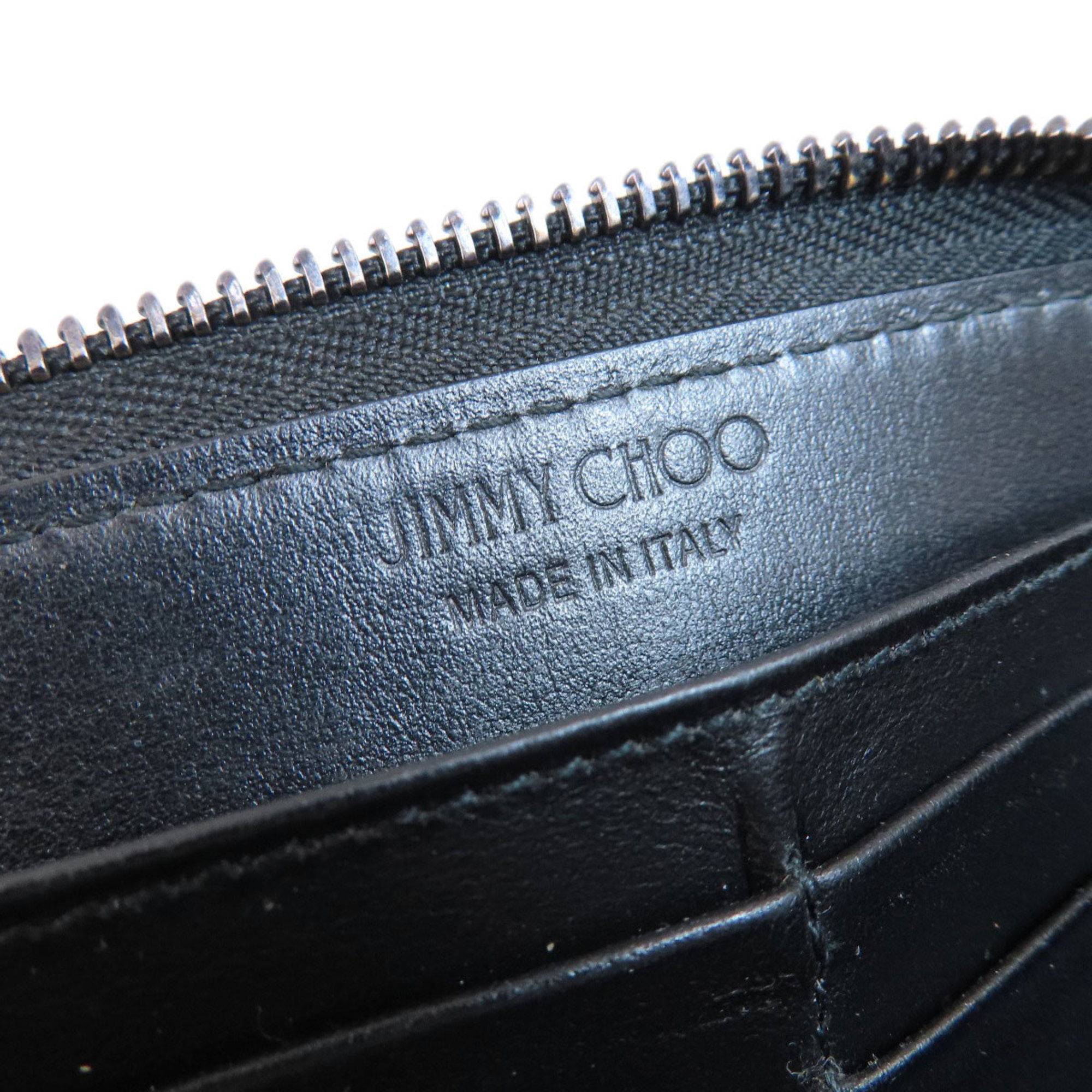 Jimmy Choo Studded Long Wallet Leather Women's