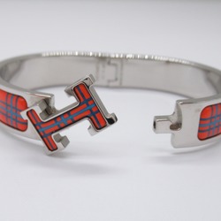 HERMES Click Ash PM Bangle Silver Orange Silver plating