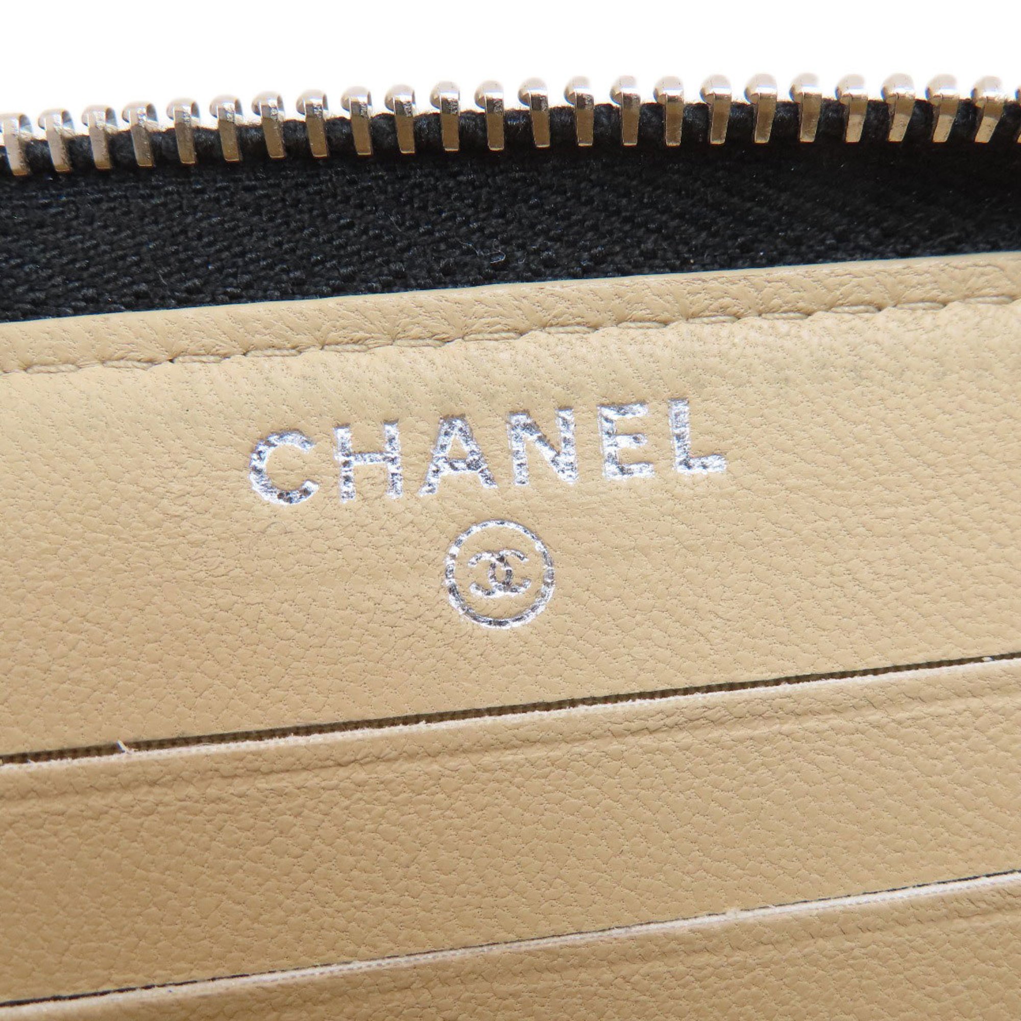 CHANEL Coco Mark Long Wallet Leather Women's