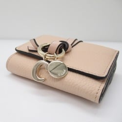 Chloé Double Sided Tri-Fold Wallet Beige leather CHC21WP946F576J5