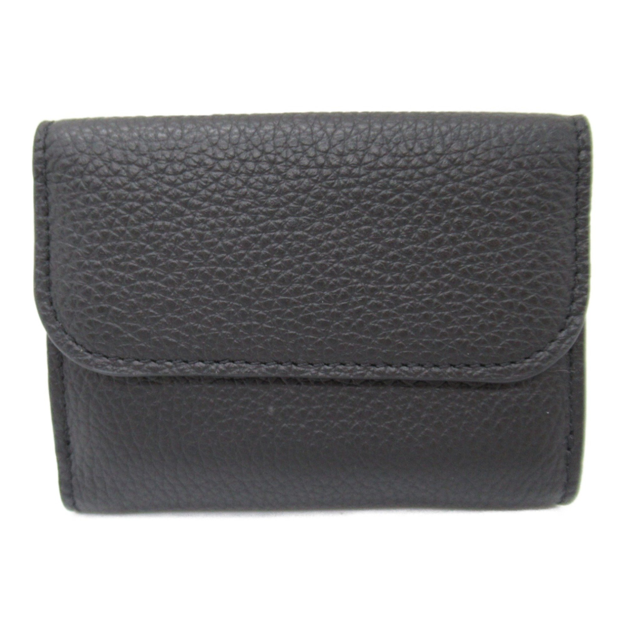 Chloé Double Sided Tri-Fold Wallet Black leather CHC21WP946F57001