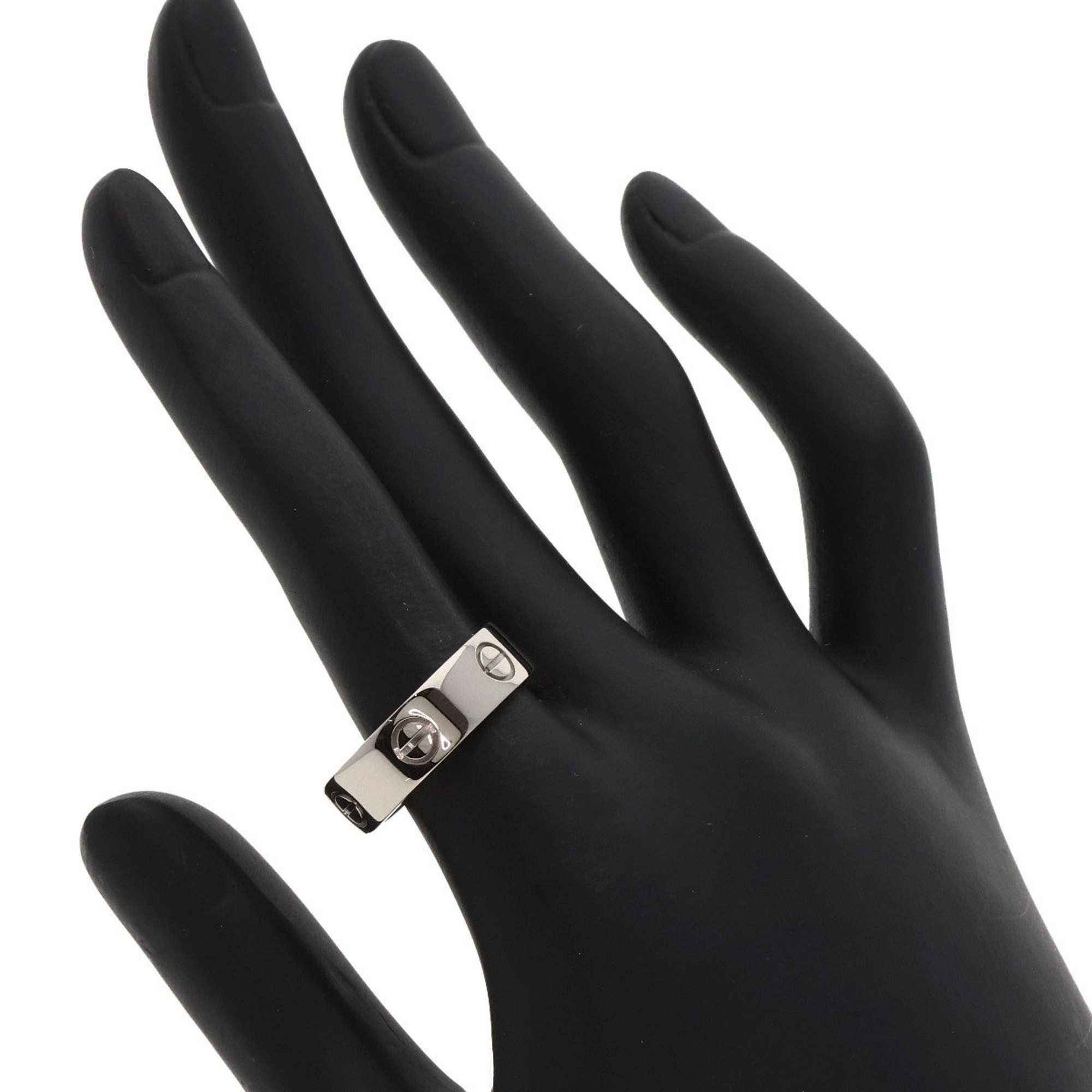 Cartier Love Ring #57 Ring, K18 White Gold, Women's, CARTIER