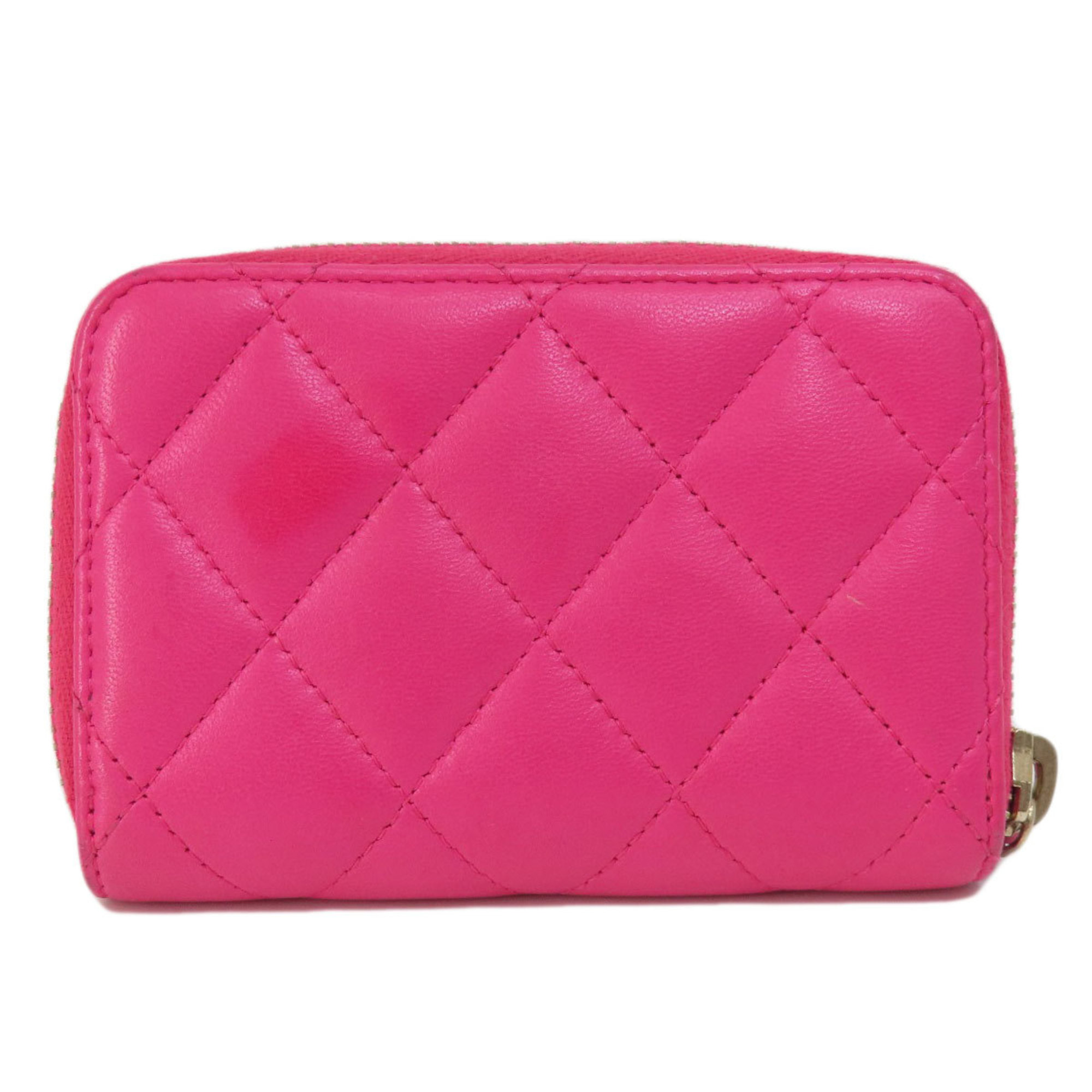 CHANEL Matelasse Wallet/Coin Case Lambskin Women's