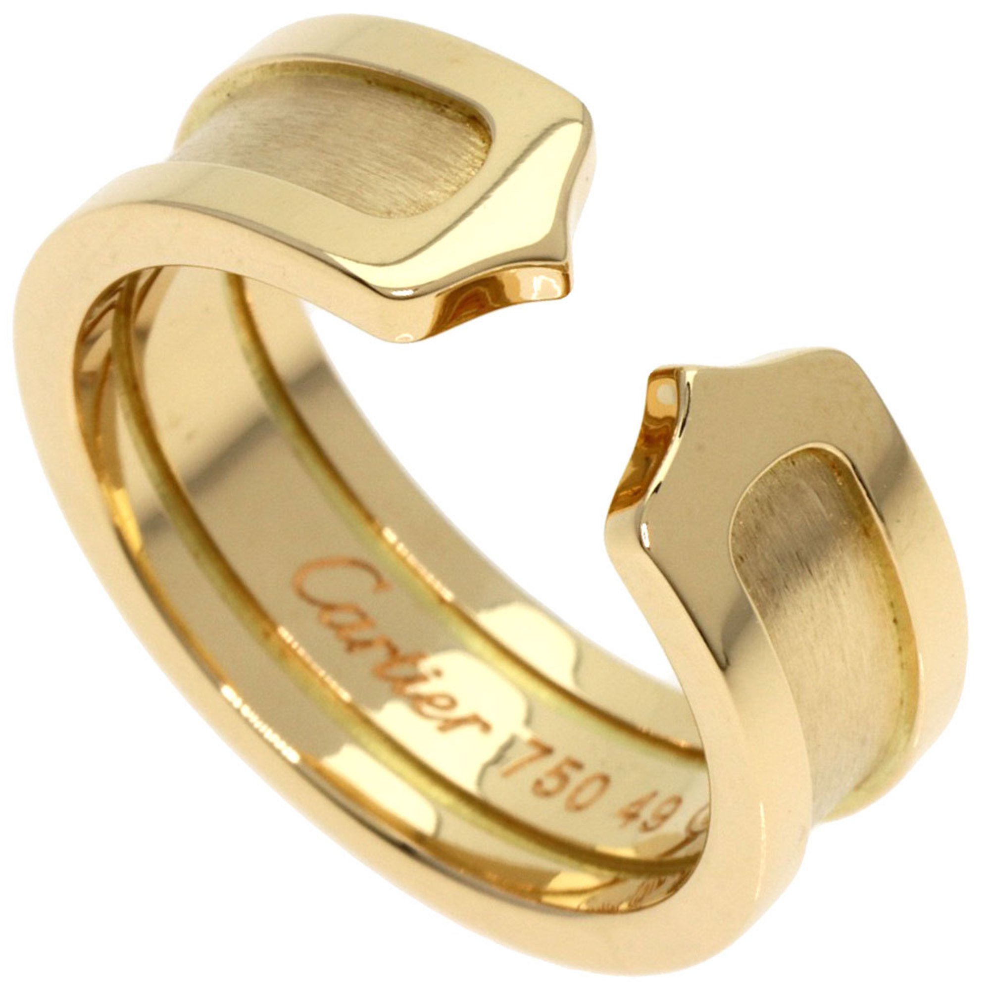 Cartier C2 Ring SM K18 Yellow Gold K18PG K18WG Women's CARTIER