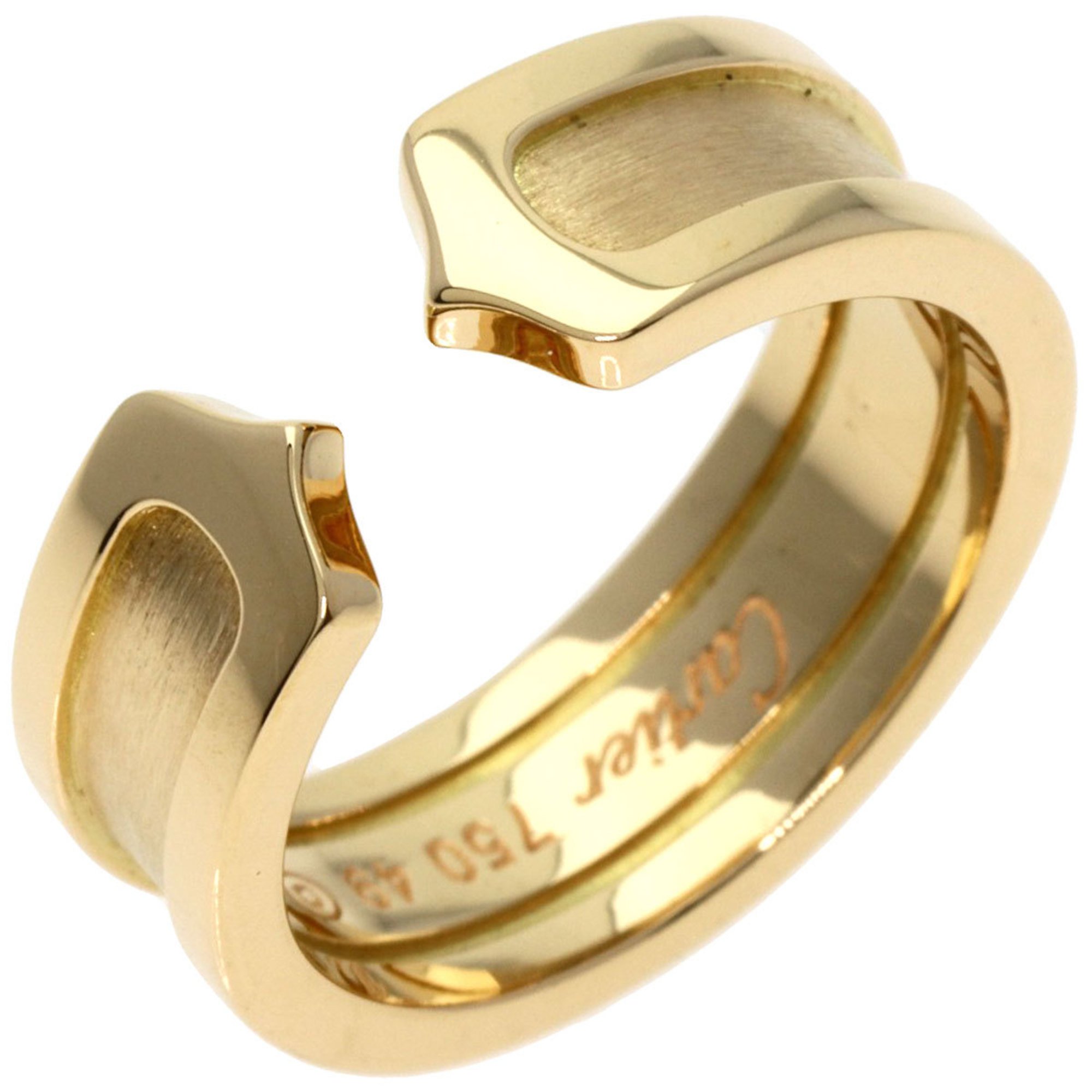 Cartier C2 Ring SM K18 Yellow Gold K18PG K18WG Women's CARTIER