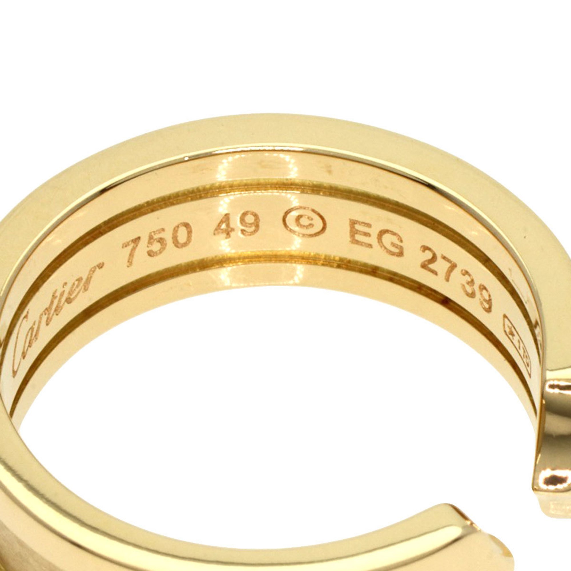 Cartier C2 Ring SM K18 Yellow Gold K18PG K18WG Women's CARTIER