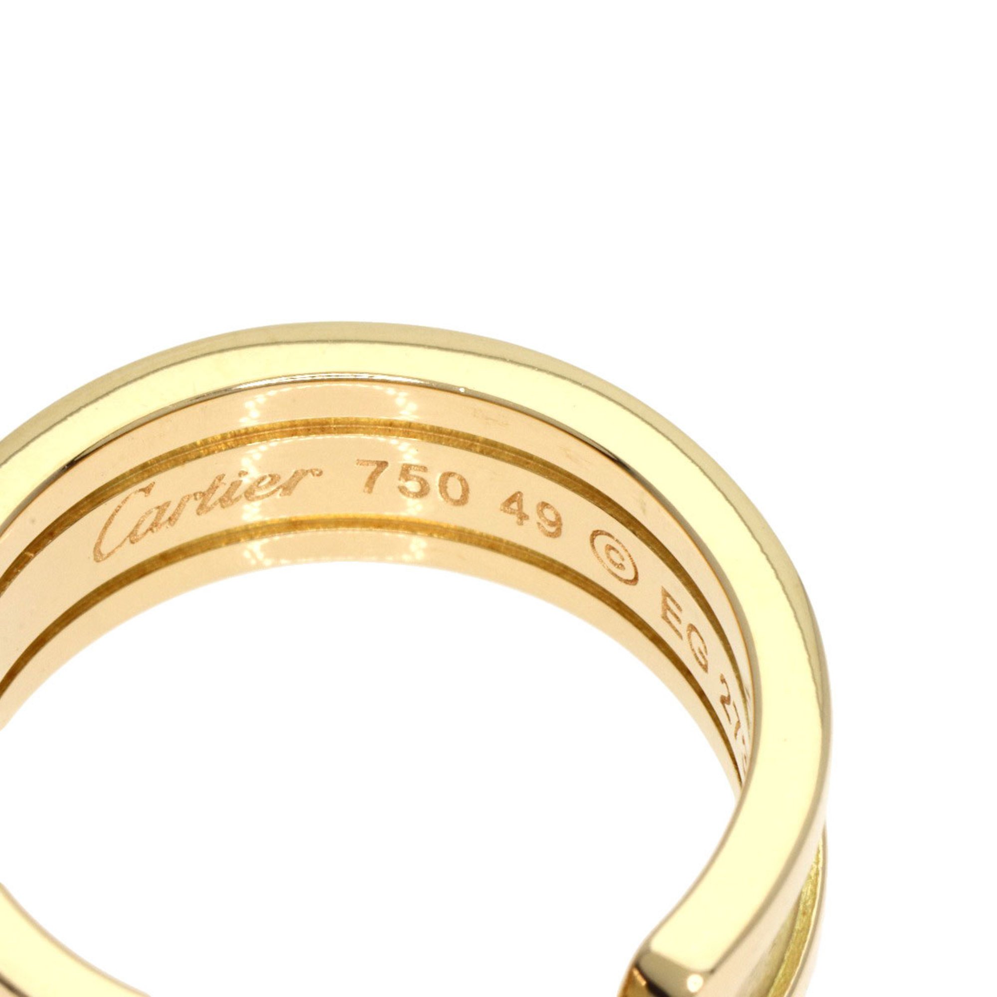 Cartier C2 Ring SM K18 Yellow Gold K18PG K18WG Women's CARTIER