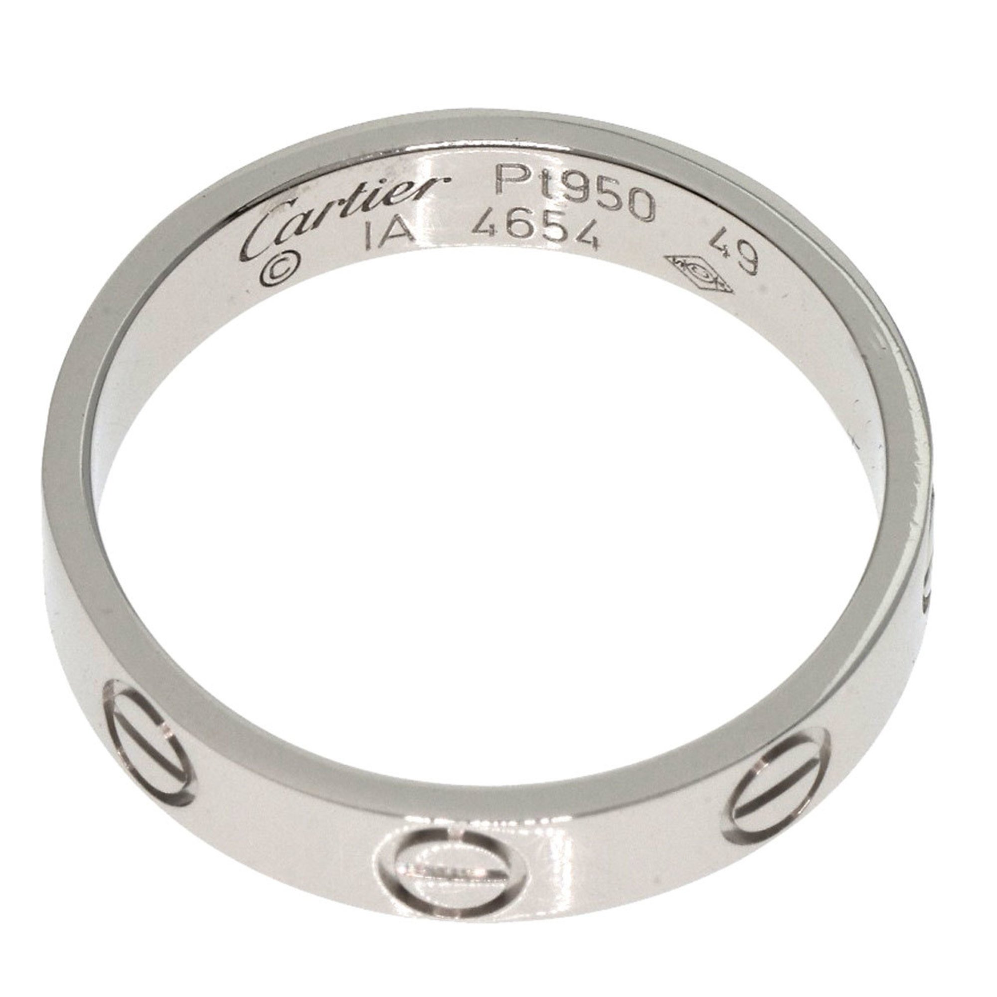 Cartier Love Ring #49 Platinum PT950 Women's CARTIER