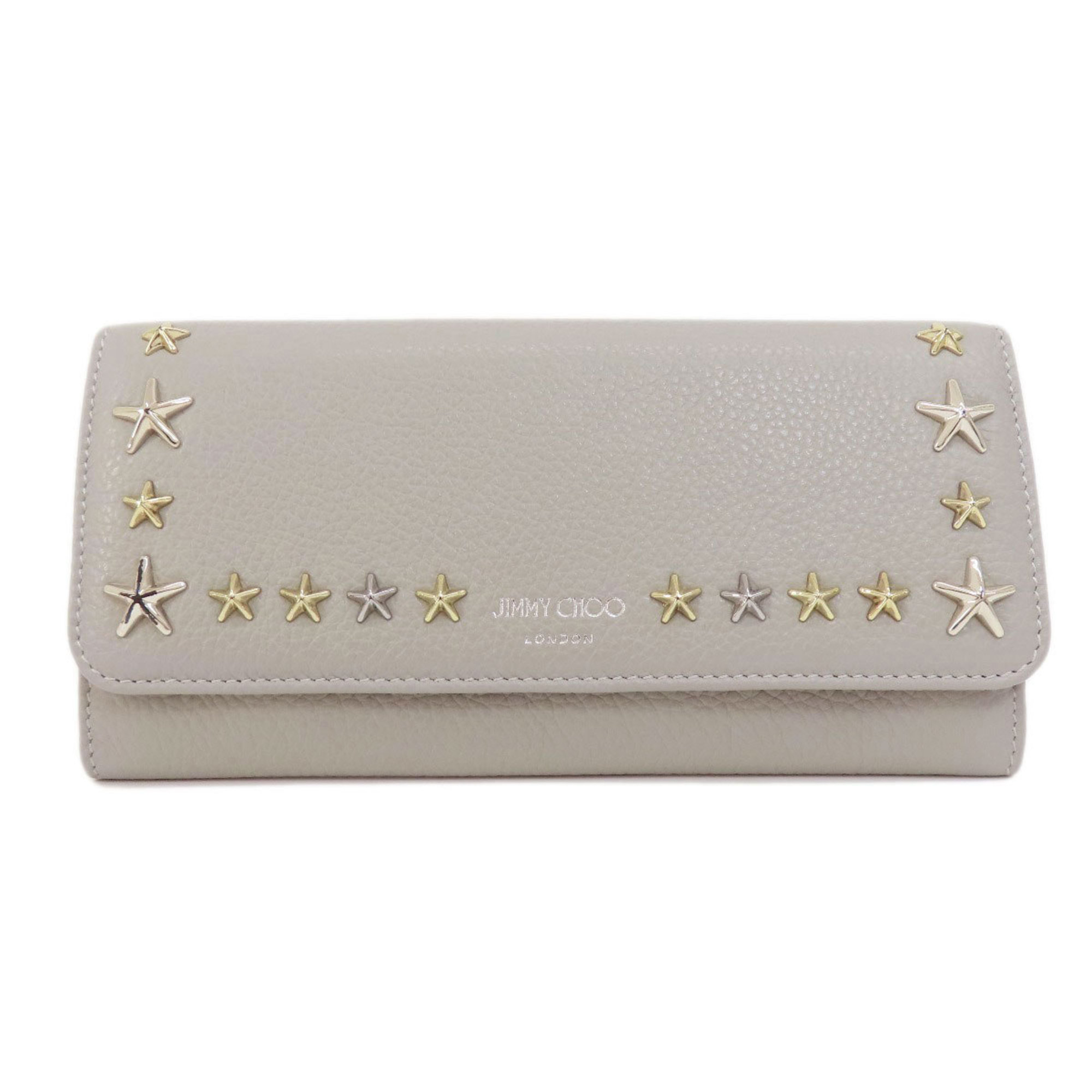 Jimmy Choo Star Motif Long Wallet Leather Women's