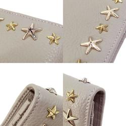 Jimmy Choo Star Motif Long Wallet Leather Women's