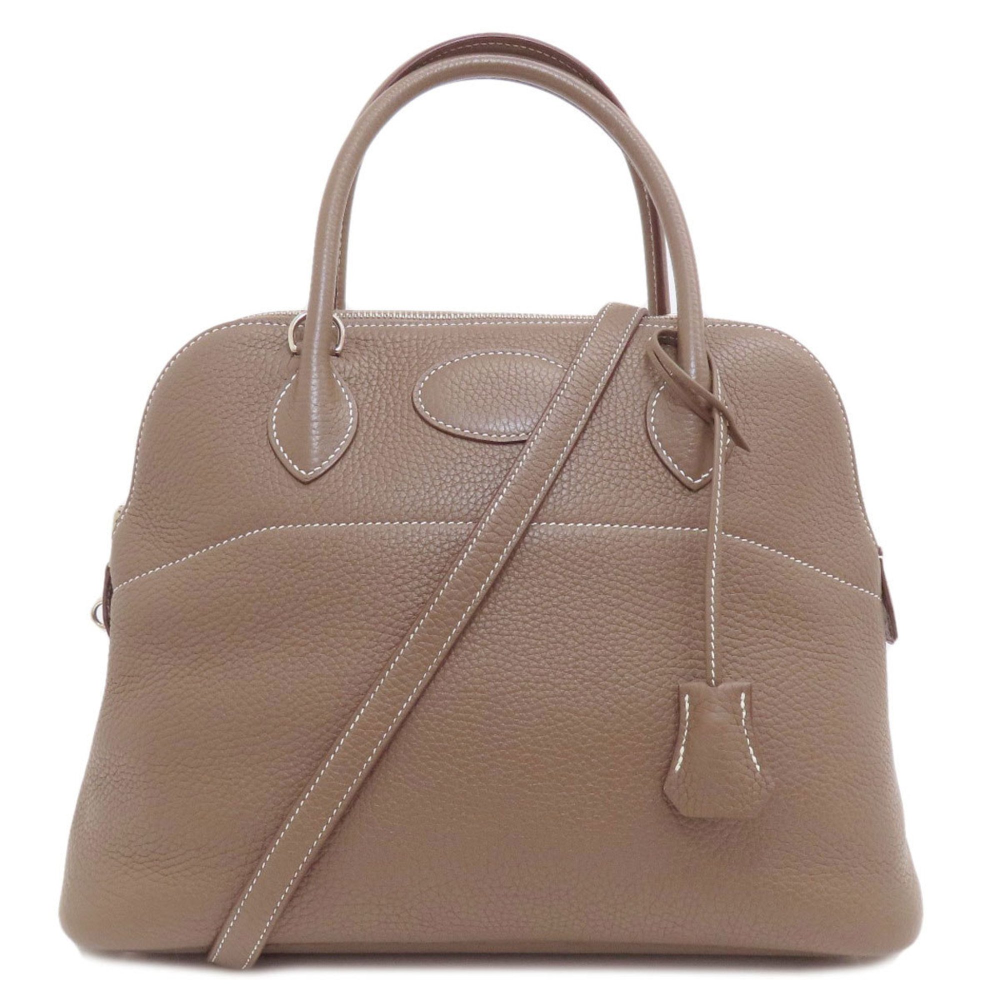 Hermes Bolide 31 Etoupe Handbag Taurillon Women's HERMES