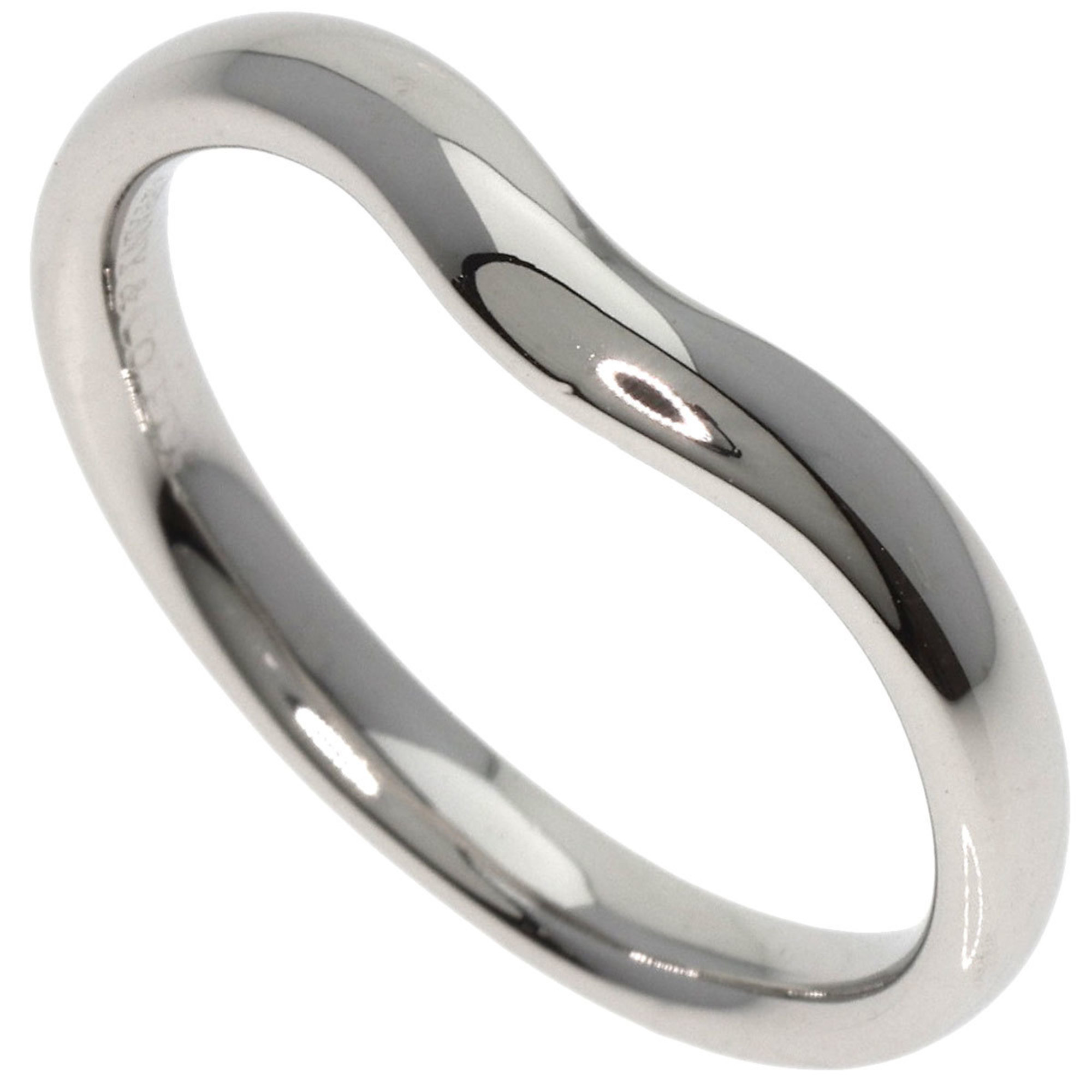 Tiffany & Co. Curved Band Ring, Platinum PT950, Women's, TIFFANY