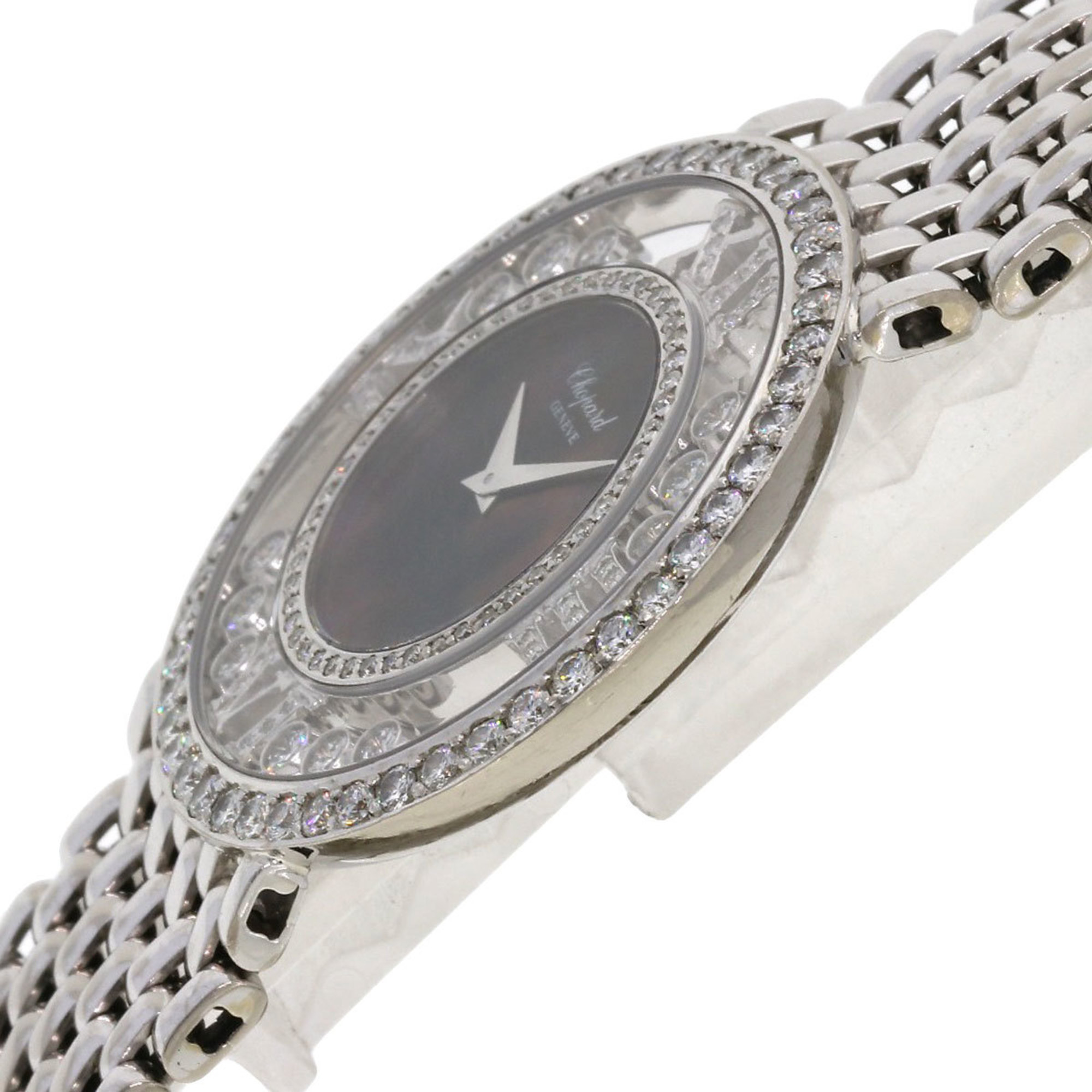 Chopard 21-2944 Happy Diamonds Watch, K18 White Gold, K18WG, Diamond, Men's,