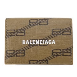 Balenciaga 594312 Tri-fold wallet BB pattern Bi-fold Leather Women's BALENCIAGA