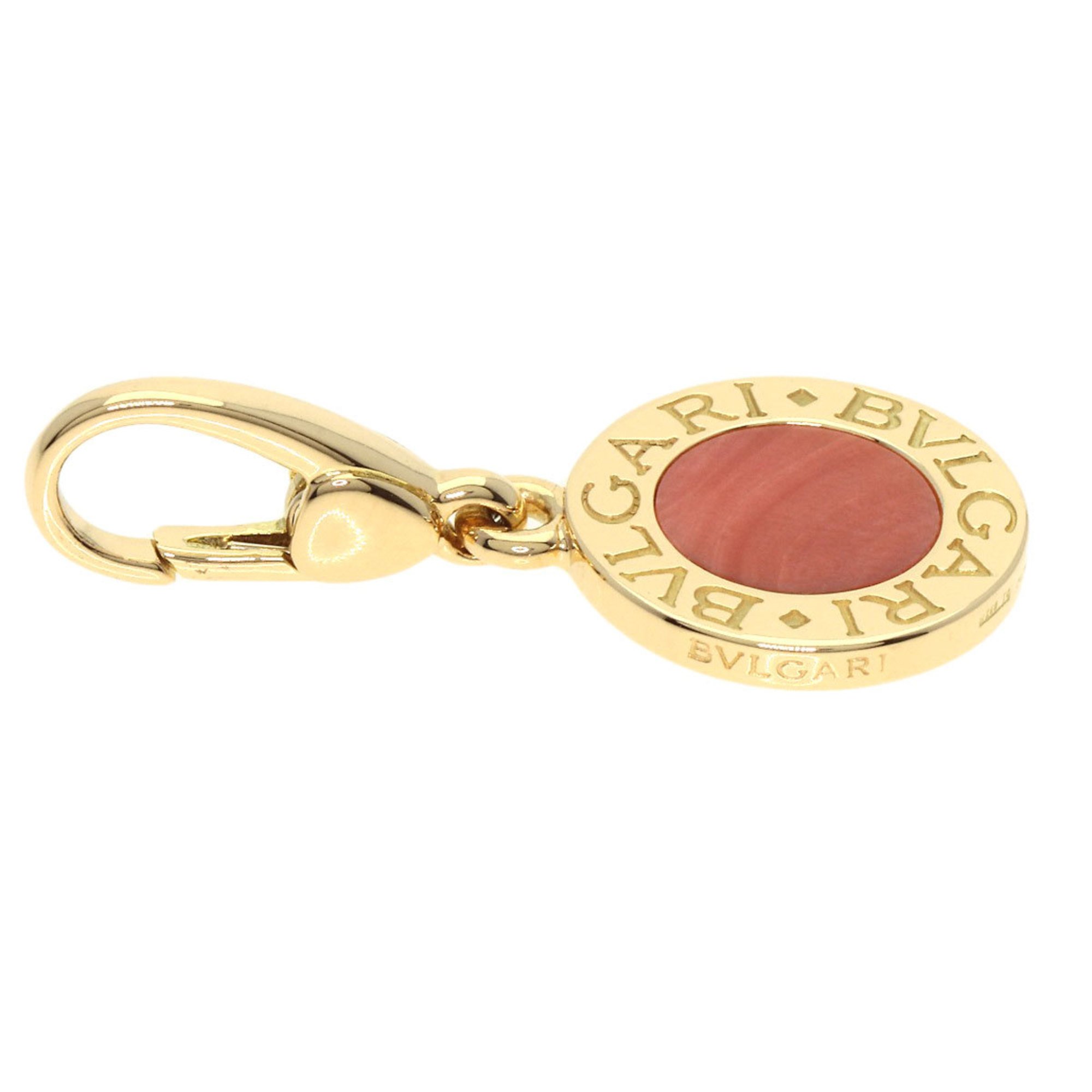 BVLGARI Coral Pendant Top K18 Yellow Gold Women's