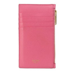 CELINE Business Card Holder/Card Case Leather Women's