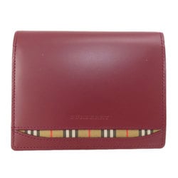 Burberry Nova Check Bi-fold Wallet Leather Women's BURBERRY