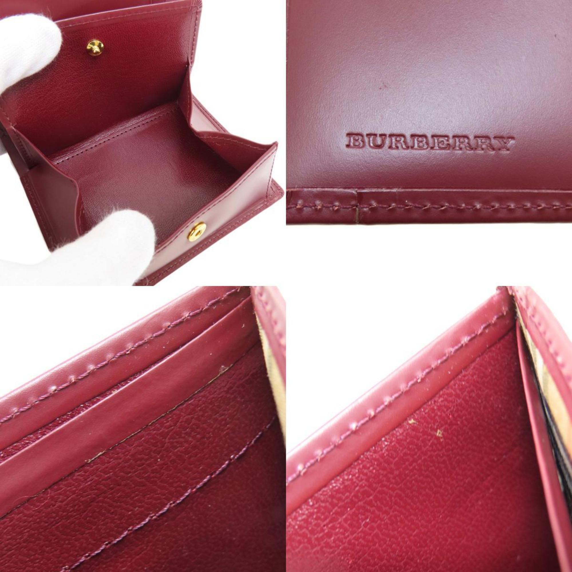 Burberry Nova Check Bi-fold Wallet Leather Women's BURBERRY