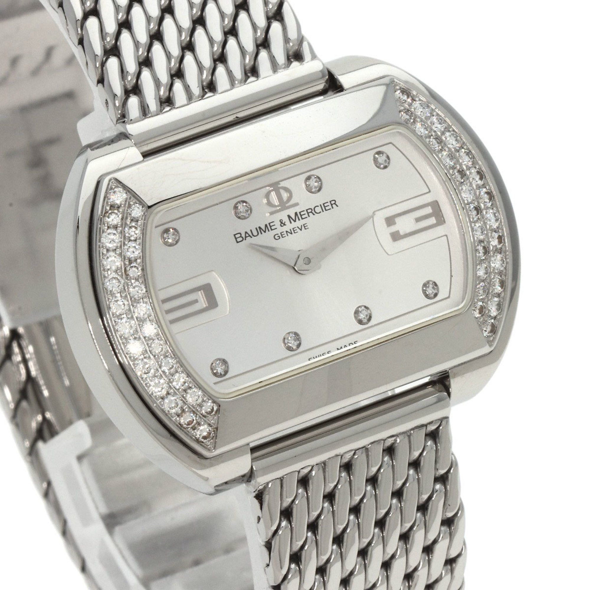 Baume & Mercier Hampton City Diamond Watch Stainless Steel SS Men's