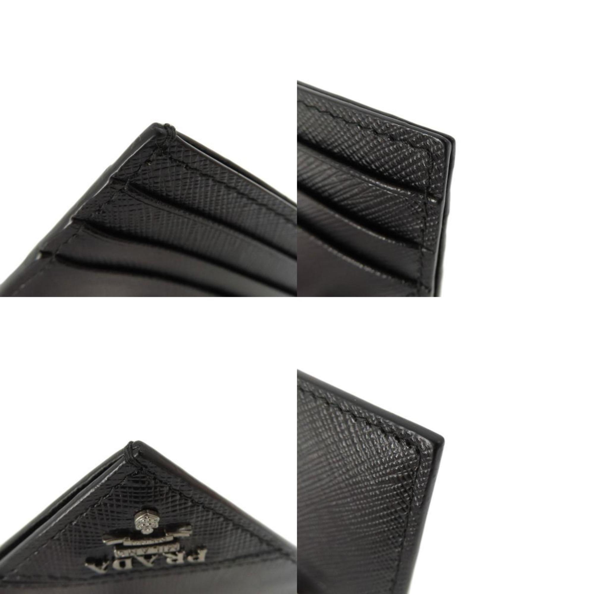 Prada Saffiano Business Card Holder/Card Case Leather Women's PRADA