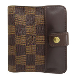 Louis Vuitton M61668 Compact Zip Bi-fold Wallet Damier Canvas Women's LOUIS VUITTON