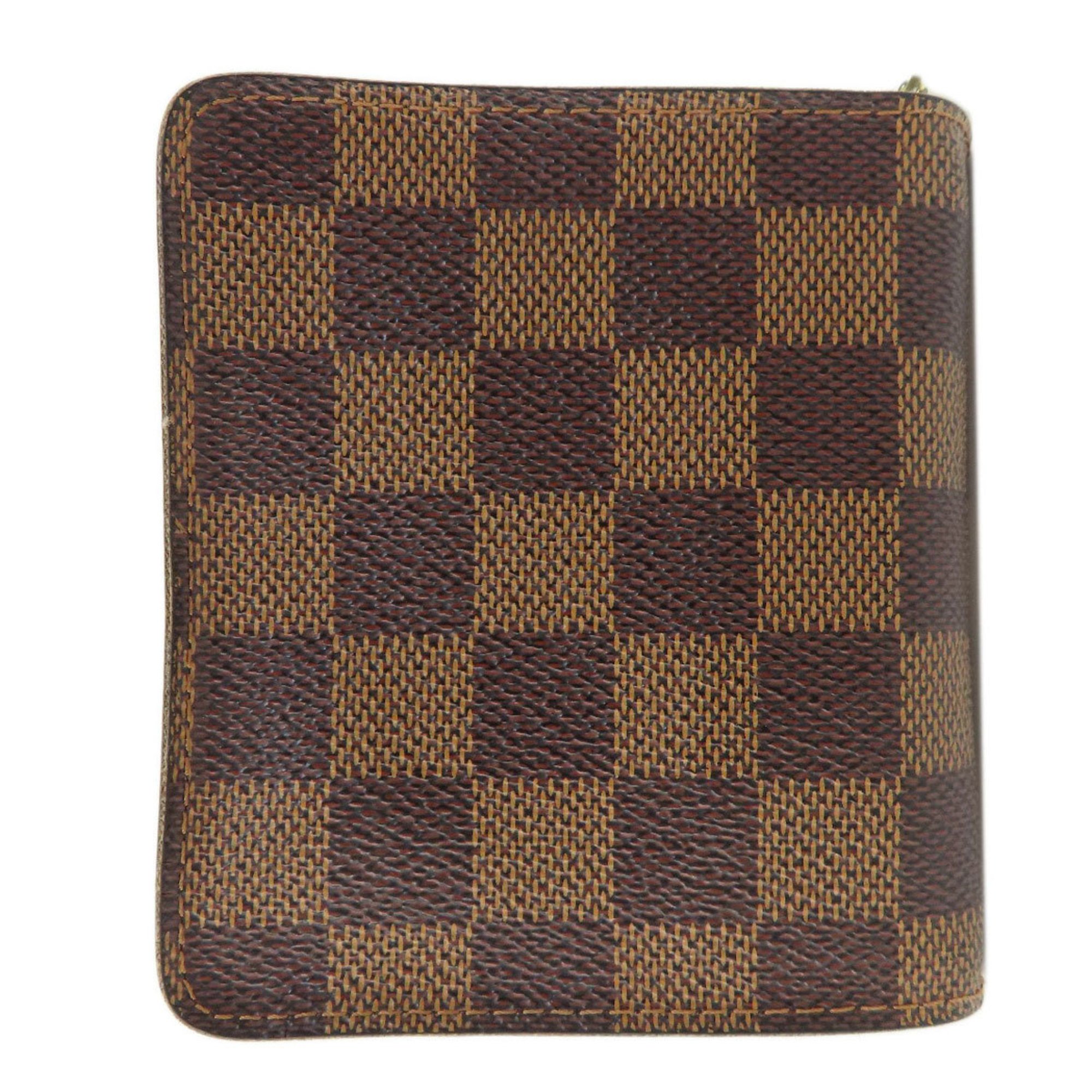 Louis Vuitton M61668 Compact Zip Bi-fold Wallet Damier Canvas Women's LOUIS VUITTON