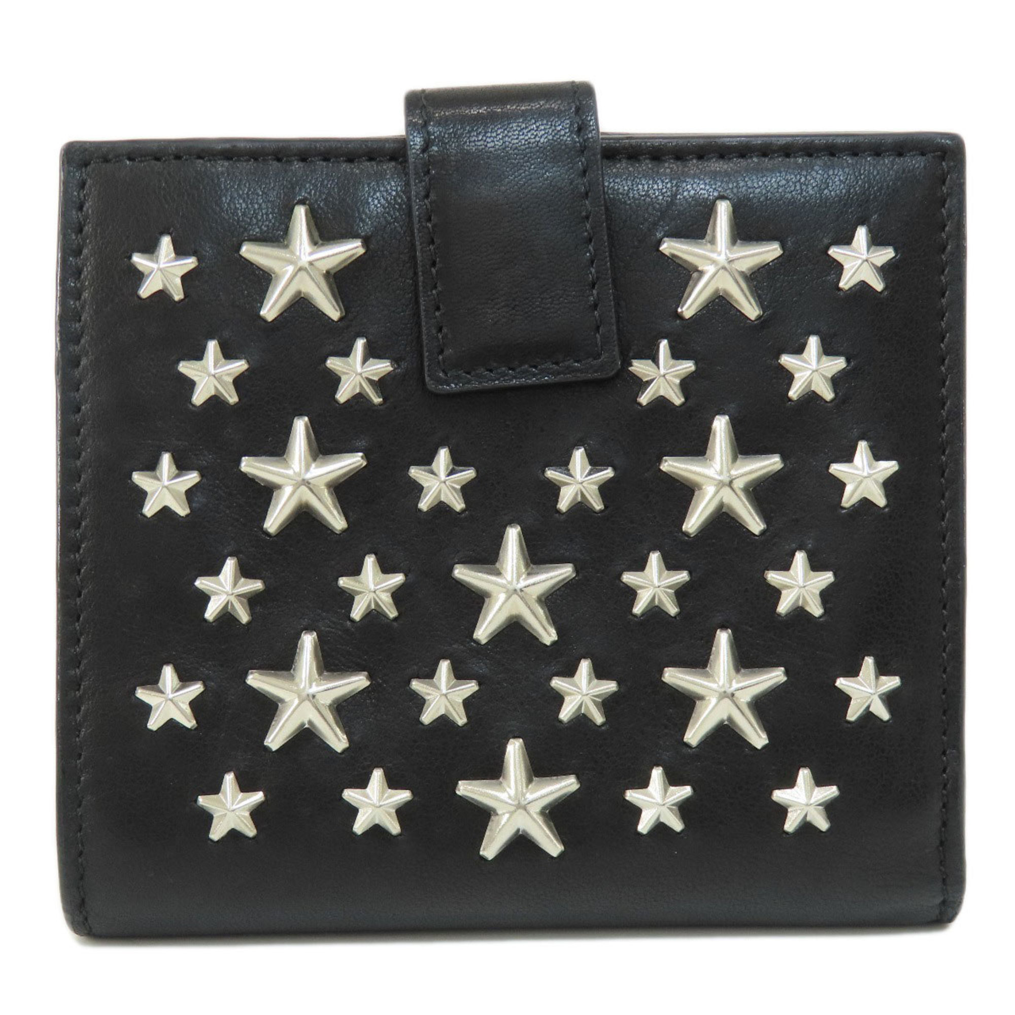 Jimmy Choo Star Motif Bi-fold Wallet Leather Women's