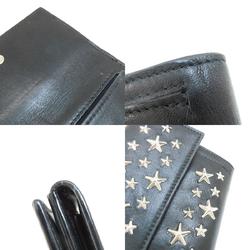 Jimmy Choo Star Motif Bi-fold Wallet Leather Women's