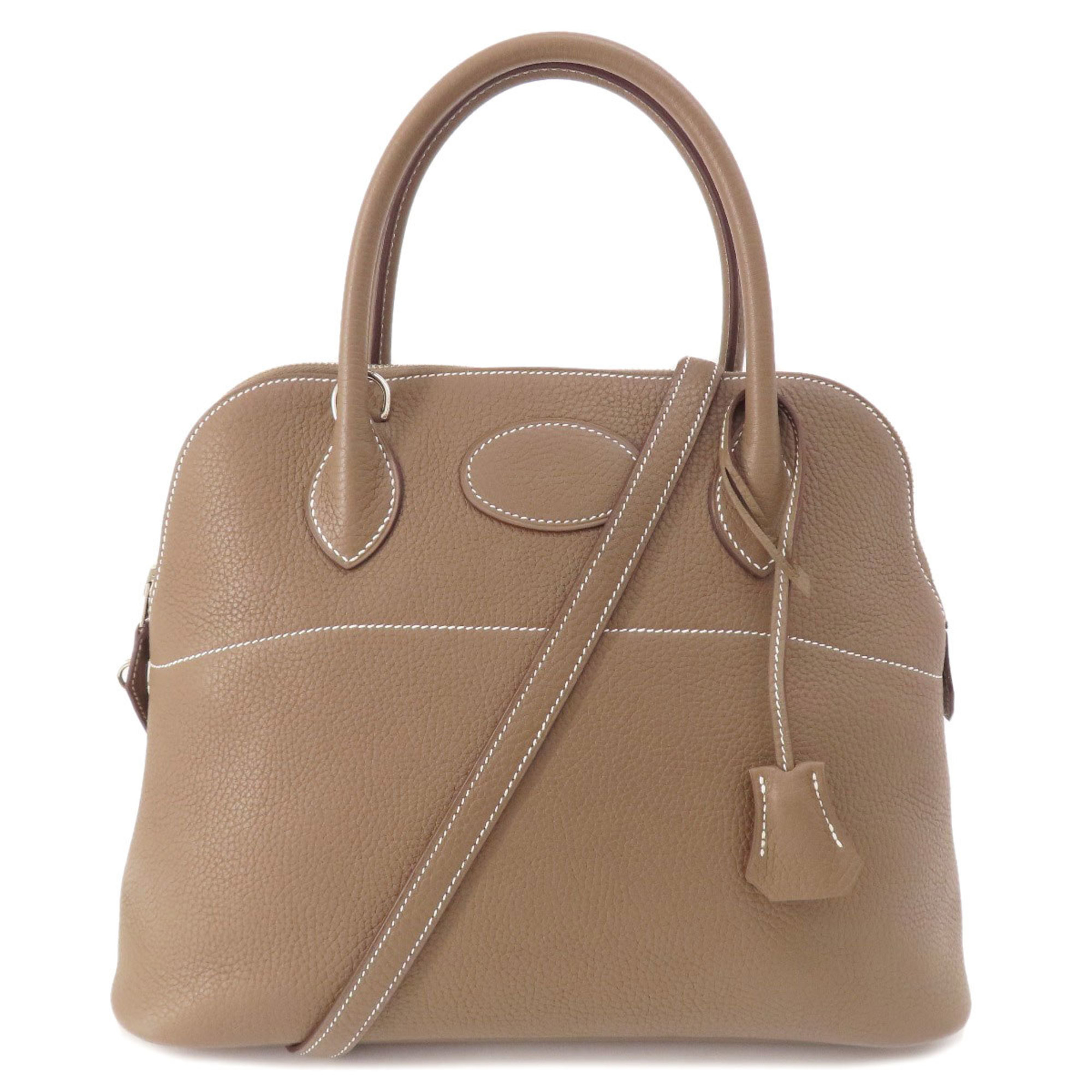 Hermes Bolide 31 Etoupe Handbag Taurillon Women's HERMES