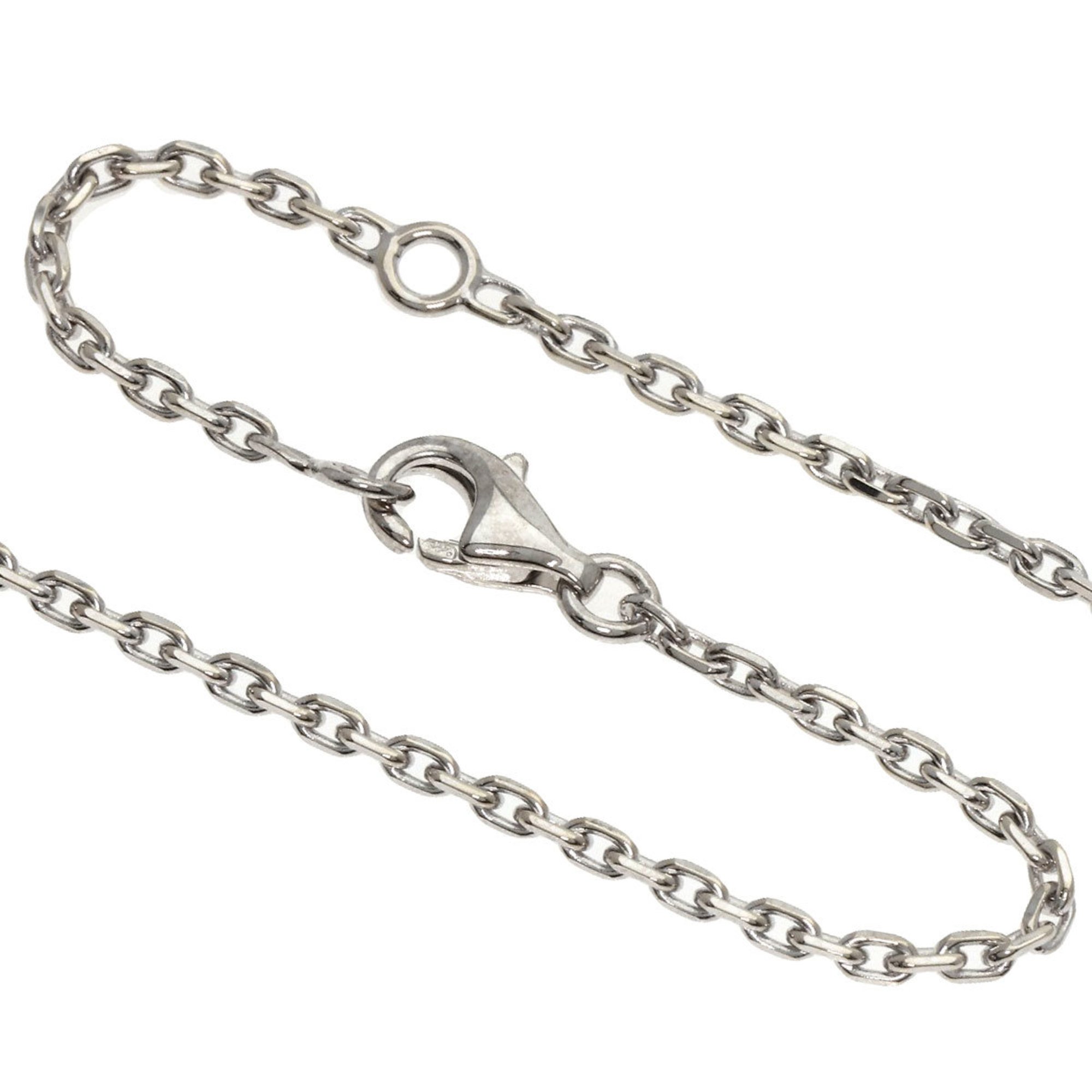 CHANEL Camellia Diamond Necklace K18 White Gold Women's