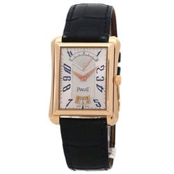 Piaget P10109 Emperor Date Power Reserve Watch K18 Pink Gold Leather Men's PIAGET