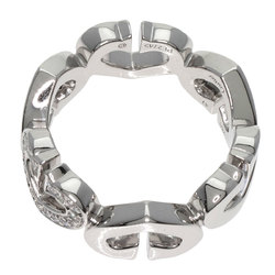 Cartier C Heart Diamond #47 Ring, K18 White Gold, Women's, CARTIER