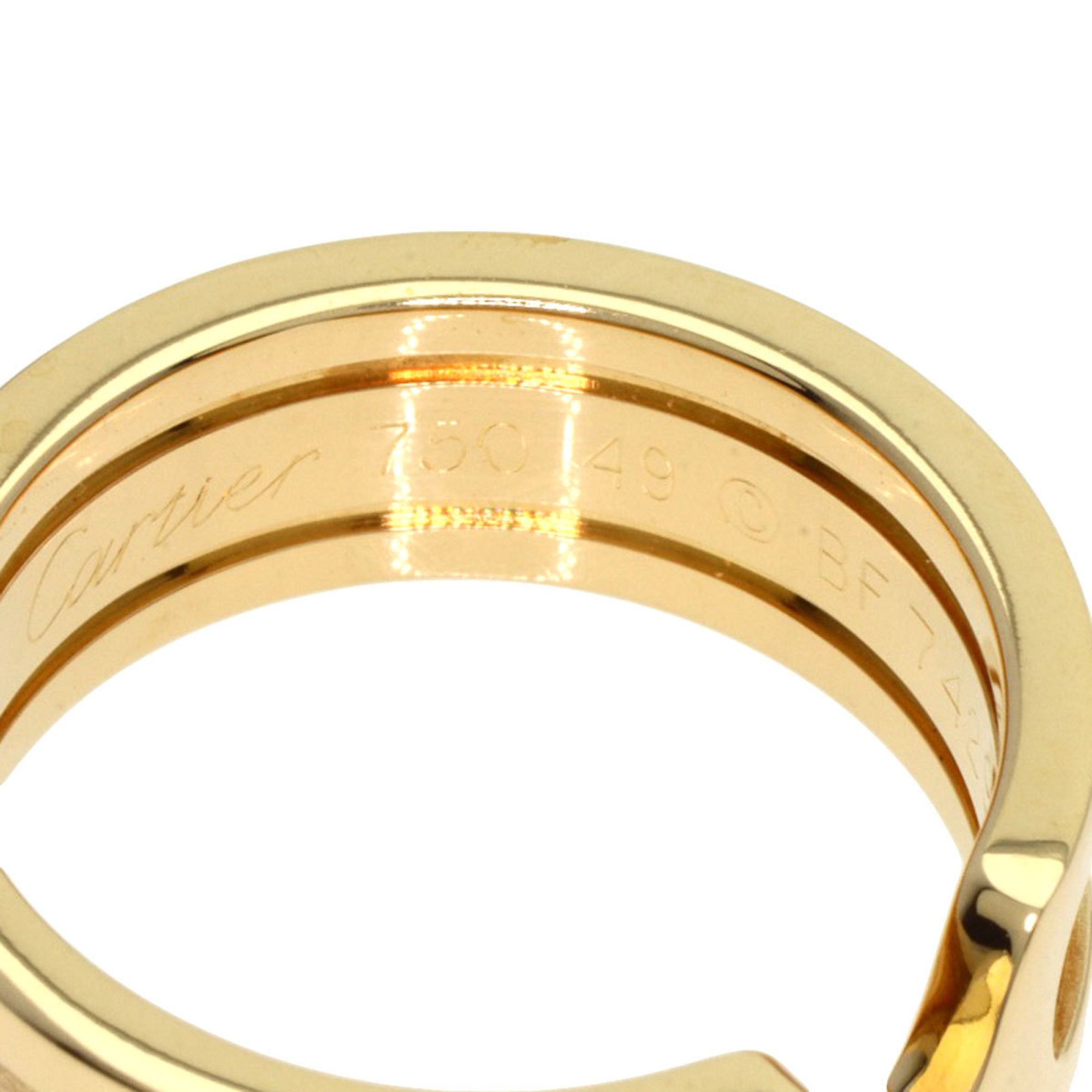 Cartier C2 Ring SM #49 Ring, K18 Yellow Gold, Women's CARTIER