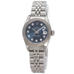 Rolex 69174G Datejust 10P Diamond Watch Stainless Steel SS Ladies ROLEX